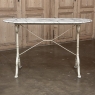 19th Century French Carrara Marble and Wrought Iron Bistro Table