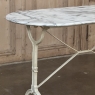 19th Century French Carrara Marble and Wrought Iron Bistro Table