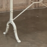19th Century French Carrara Marble and Wrought Iron Bistro Table