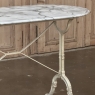 19th Century French Carrara Marble and Wrought Iron Bistro Table