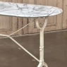 19th Century French Carrara Marble and Wrought Iron Bistro Table