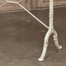 19th Century French Carrara Marble and Wrought Iron Bistro Table