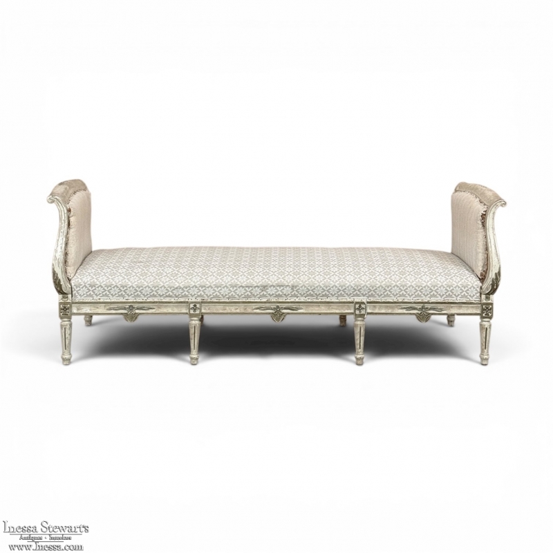 19th Century Swedish Gustavian Painted Canape ~ Daybed ~ Settee