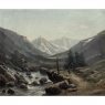 Pair of Framed Oil Paintings on Canvas by Henri Mosny Dated 1883