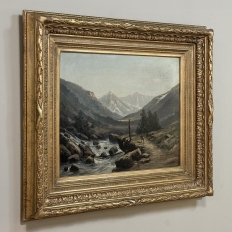 Pair of Framed Oil Paintings on Canvas by Henri Mosny Dated 1883