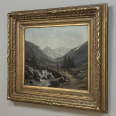 Pair of Framed Oil Paintings on Canvas by Henri Mosny Dated 1883