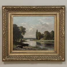 Pair of Framed Oil Paintings on Canvas by Henri Mosny Dated 1883