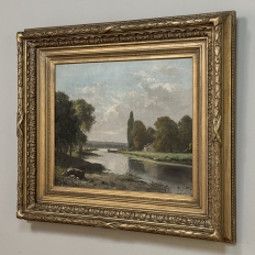 Pair of Framed Oil Paintings on Canvas by Henri Mosny Dated 1883