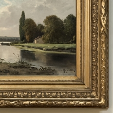 Pair of Framed Oil Paintings on Canvas by Henri Mosny Dated 1883