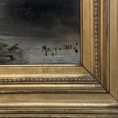 Pair of Framed Oil Paintings on Canvas by Henri Mosny Dated 1883