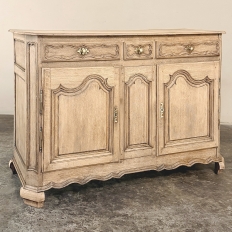 18th Century Country French Louis XIV Style Buffet in Stripped Oak