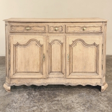 18th Century Country French Louis XIV Style Buffet in Stripped Oak