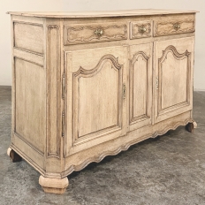 18th Century Country French Louis XIV Style Buffet in Stripped Oak