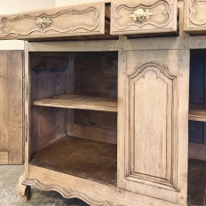 18th Century Country French Louis XIV Style Buffet in Stripped Oak