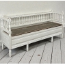 19th Century Swedish Neoclassical Painted Bench ~ Trunk