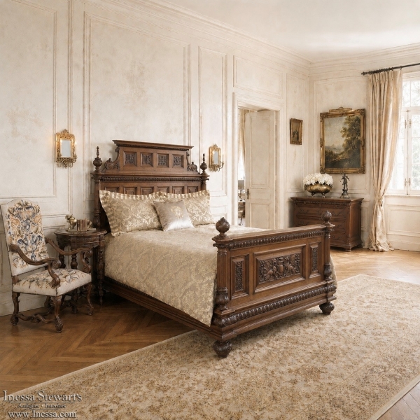 19th Century French Renaissance Henri II Bedroom Set