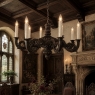 Antique French Louis XIV Carved Wood Chandelier
