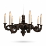 Antique French Louis XIV Carved Wood Chandelier