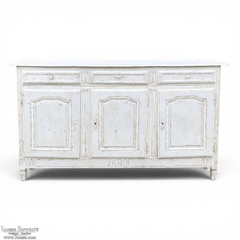 18th Century Country French Painted Buffet