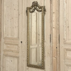 19th Century Italian Hand Carved Giltwood Louis XVI Mirror