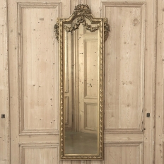 19th Century Italian Hand Carved Giltwood Louis XVI Mirror