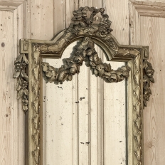 19th Century Italian Hand Carved Giltwood Louis XVI Mirror