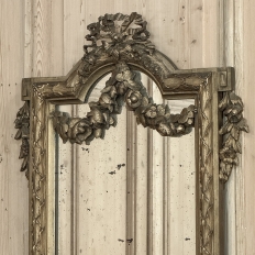 19th Century Italian Hand Carved Giltwood Louis XVI Mirror