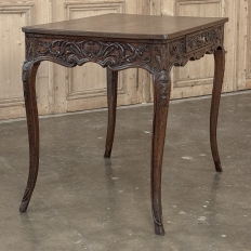 18th Century Liégeois Louis XV Hand Carved Oak End Table