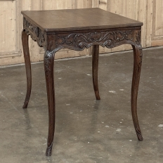 18th Century Liégeois Louis XV Hand Carved Oak End Table