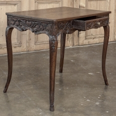 18th Century Liégeois Louis XV Hand Carved Oak End Table