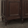 French Louis XVI Style Carrara Marble Top Mahogany Four Door Buffet