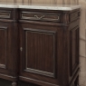 French Louis XVI Style Carrara Marble Top Mahogany Four Door Buffet