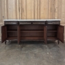 French Louis XVI Style Carrara Marble Top Mahogany Four Door Buffet
