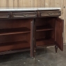 French Louis XVI Style Carrara Marble Top Mahogany Four Door Buffet