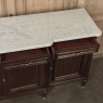 French Louis XVI Style Carrara Marble Top Mahogany Four Door Buffet