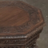 Antique Jacobean Style Octagonal End Table in Hand Waxed Oak