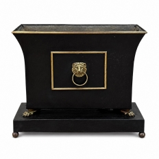 Napoleon III Period Large T&ocirc;le Jardini&egrave;re with Gilded Brass Accents
