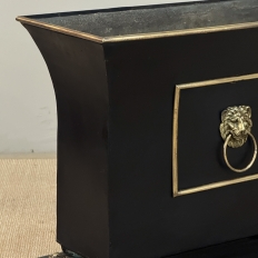 Napoleon III Period Large Tôle Jardinière with Gilded Brass Accents