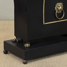 Napoleon III Period Large Tôle Jardinière with Gilded Brass Accents