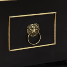 Napoleon III Period Large Tôle Jardinière with Gilded Brass Accents