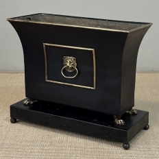 Napoleon III Period Large Tôle Jardinière with Gilded Brass Accents