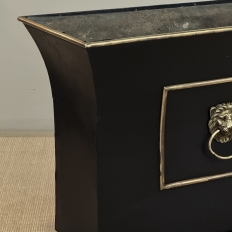 Napoleon III Period Large Tôle Jardinière with Gilded Brass Accents