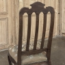 Set of 6 Antique Country French Liègeois Hand Carved Oak Dining Chairs with Needlepoint Tapestry