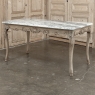 Antique 19th Century Louis XV Stripped Table with Marble Top