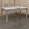 Antique 19th Century Louis XV Stripped Table with Marble Top