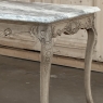 Antique 19th Century Louis XV Stripped Table with Marble Top