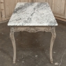 Antique 19th Century Louis XV Stripped Table with Marble Top