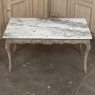Antique 19th Century Louis XV Stripped Table with Marble Top