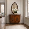 Art Deco Period Oak Carved Louis XVI Style Oval Mirror