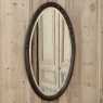 Art Deco Period Oak Carved Louis XVI Style Oval Mirror